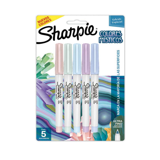 Sharpie Ultra Fino Colores Místicos 5 piezas