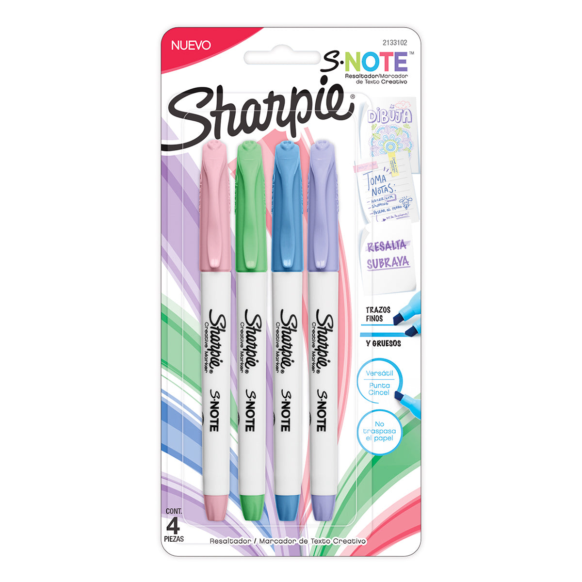 Marcatextos Sharpie S-Note 4 pz